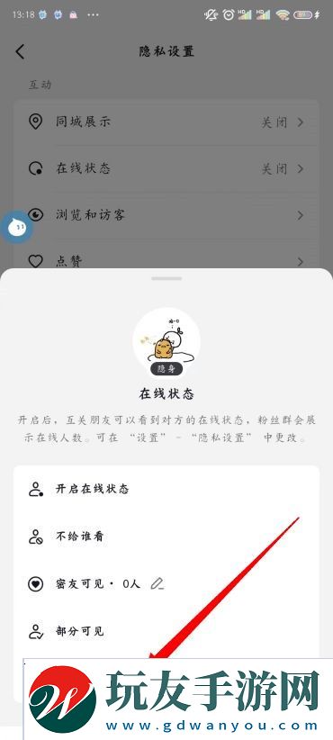 抖音狀態(tài)怎么設(shè)置不在線